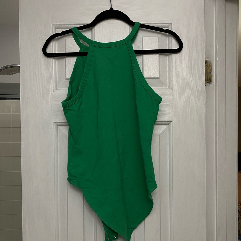 Green High Neck Bodysuit